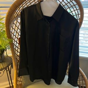 Black silk shirt